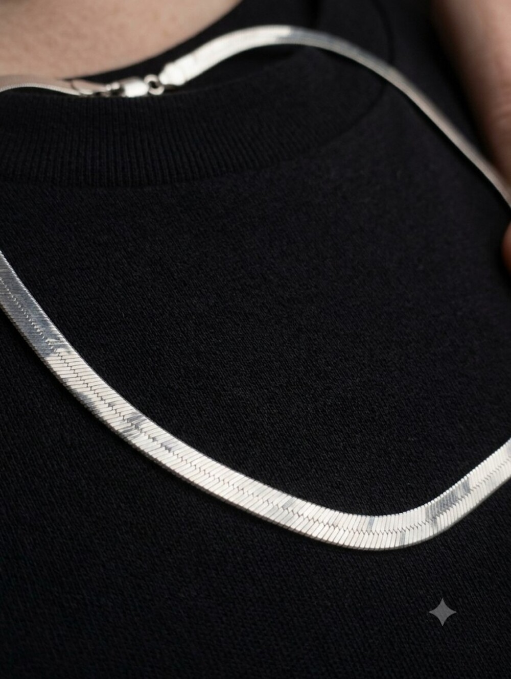 Authentic Italian 925 Sterling Silver Herringbone Chain